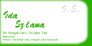 ida szlama business card